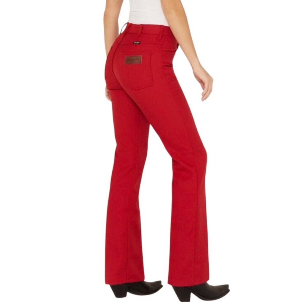 Wrangler Retro Wrancher High Rise Boot Cut Pants Red Size 29 NEW
